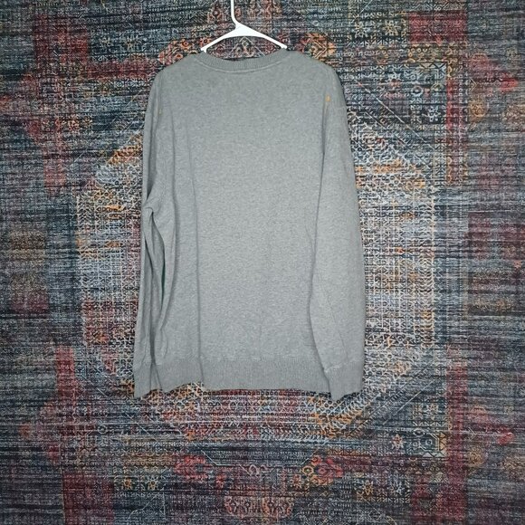 Jordan mens heathered gray Argyle lined crew sweater XL 397341 091 - Picture 2 of 15